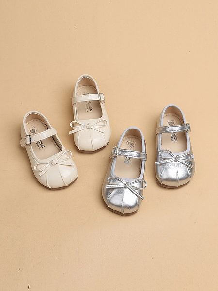 Girls' Fashionable Versatile Bowknot 2026 Spring and Autumn New Style Soft-Soled Leather Shoes, Stylish Princess Shoes, Comfortable Shallow-Mouth Shoes — 2