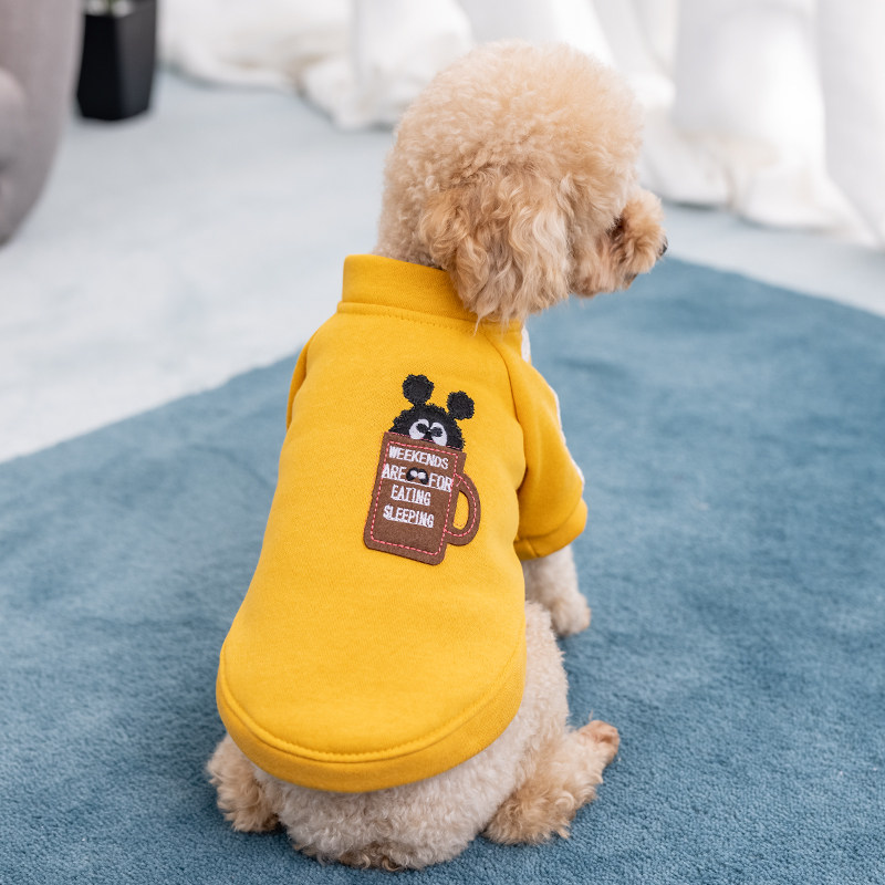 New Pooch Autumn Winter Clothes Pets Winter Teddy Warm Suede Clothing Small Dog Suede Two Feet Autumn Winter Clothing