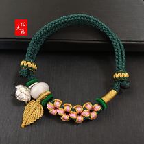 Year of life peach blossom knot hand rope Men and women red rope bracelet eight-strand braided red rope Three-life third peach blossom knot hand rope accessories