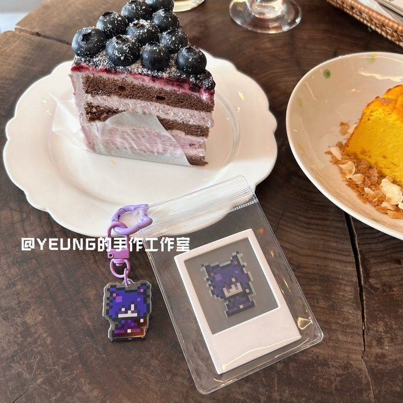 Sold Out, No Restock】Stardew Valley Pixel Card Keychain Merchandise Cat Ears Pixel Stardew Valley Merchandise