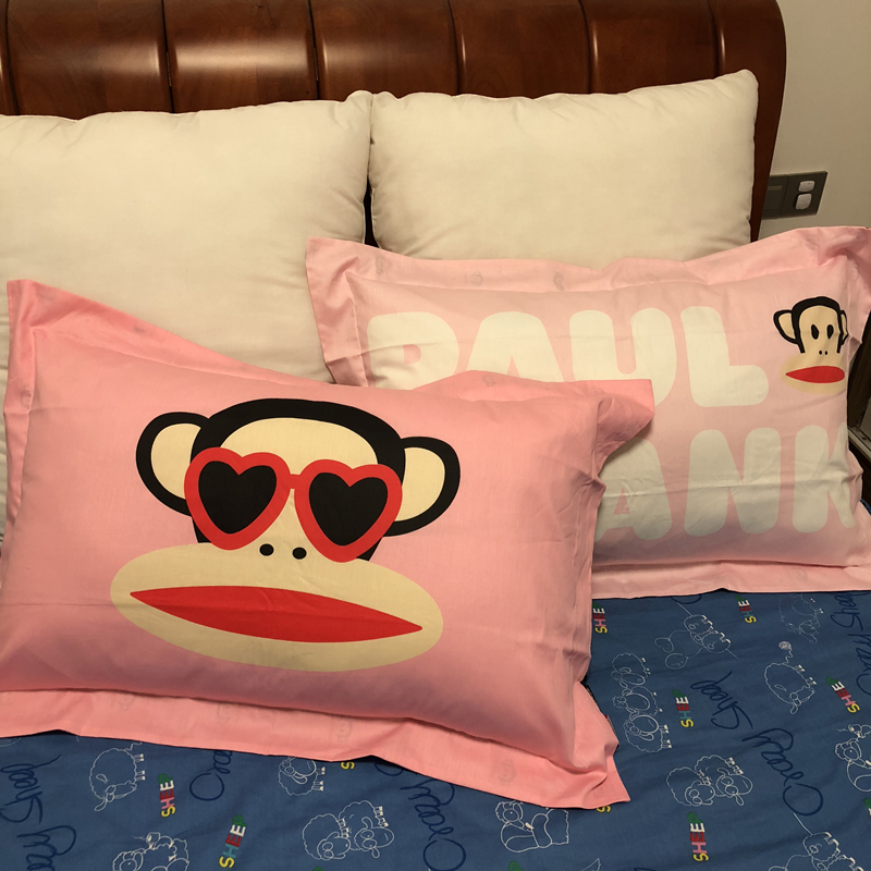 Yêu một cặp gối bông nguyên chất Vỏ gối cotton 3D HD 48 * 74 túi cotton đơn 2 que - Gối trường hợp gối lông vũ