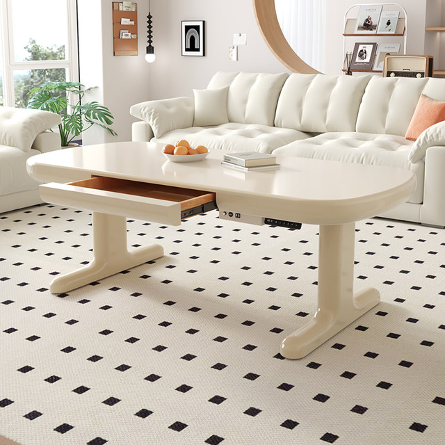 Guomin mobile lifting and dining table dual-purpose