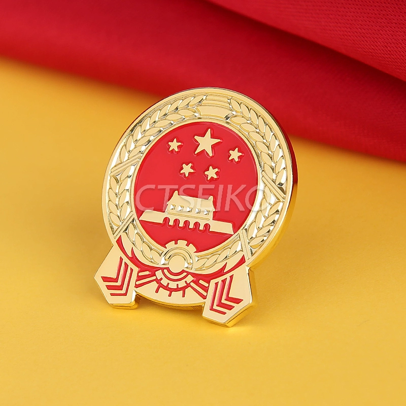 Trung Quốc Biểu tượng quốc gia Trâm yêu nước phiên bản sưu tập huy hiệu sterling bạc huy chương tùy chỉnh quốc gia huy hiệu huy hiệu cổ áo cổ áo tùy chỉnh thực hiện - Trâm cài