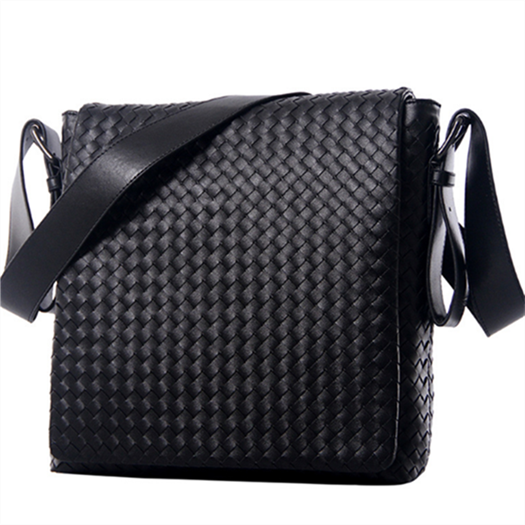 Woven Vertical Men's Bag 2022 New Fashion Classic Business Casual Cowhide Braided Shoulder Messenger Office Bag