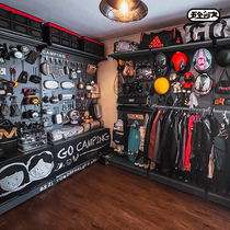 Hardware girls hole board outdoor riding equipment doll storage wall metal fishing gear hanging wall board whole wall storage rack