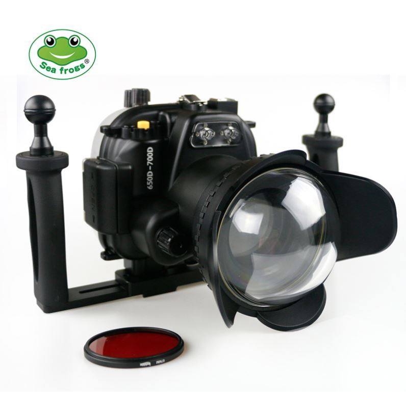 Sea Frog Seafroggs Diving Waterproof Shell 650D Phase Shell 700D Diving Hood Underwater Photographic Equipment Fish-eye Cover