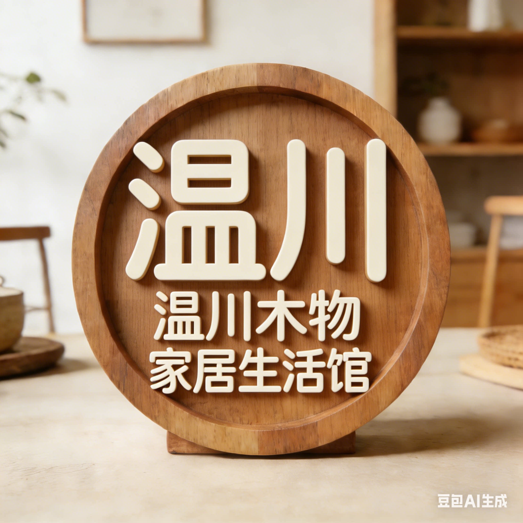 温川木物家居生活馆的LOGO