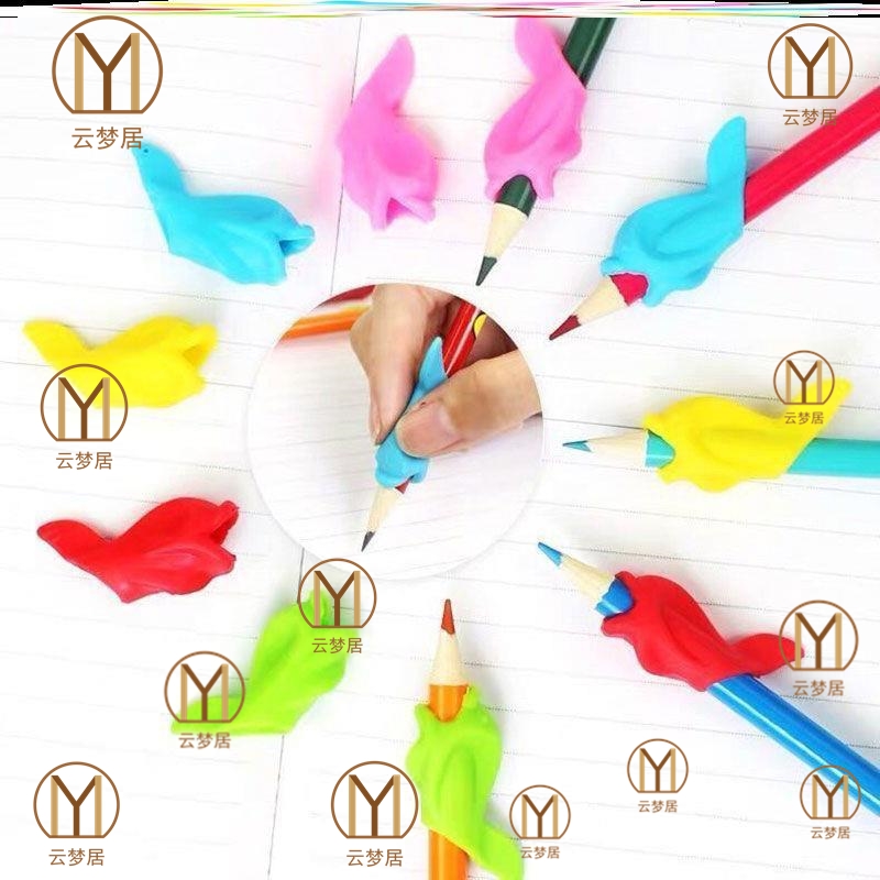 Grip Pen God Child Small Fish Soft Grip Pen Instrumental Toddler Child Writing Posture Straightener Small Dolphin Arrest Pen