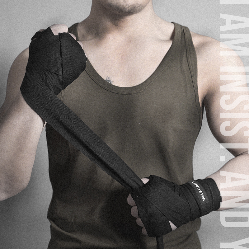 Pure Cotton Boxing Bandage Sports Loose Stalking with sandbag armguard elastic batter Thai boxing with gaggers with guts and punches-Taobao