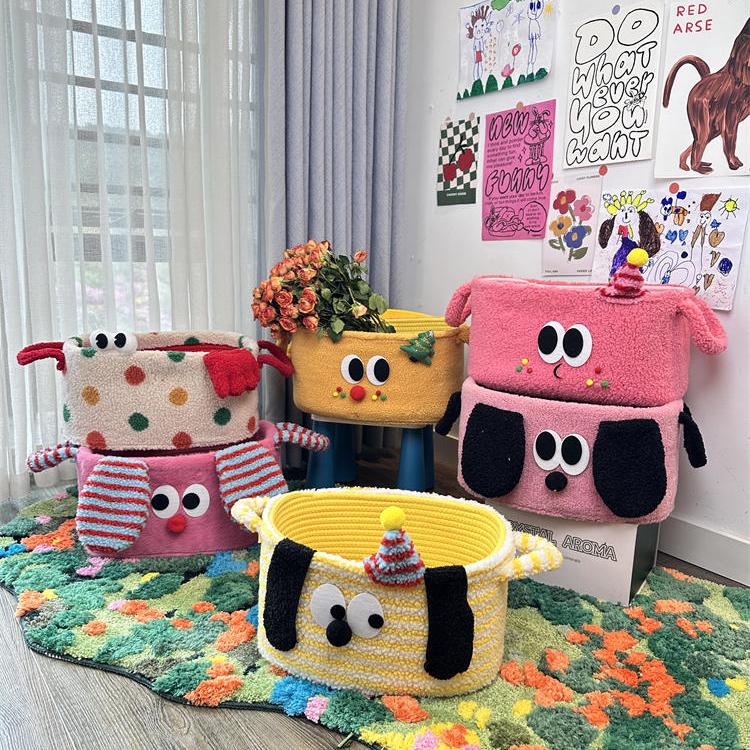 Youqu Liangpin Original Little Monster Storage Basket Square Basket for Home Use ins Niche Design for Storing Toys and Snacks Youqu Liangpin Original Little Monster Storage Basket Square Basket for Home Use ins Niche Design for Storing Toys and Snacks