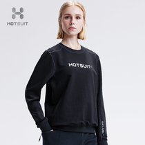 HOTSUIT sports sweater 2021 spring new womens casual T-shirt pullover solid color comfortable long sleeve top