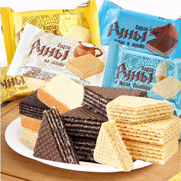 俄罗斯进口 阿孔特 味可趣 威化饼干 混合口味 500g*2件 双重优惠折后￥20.9包邮（拍2件）