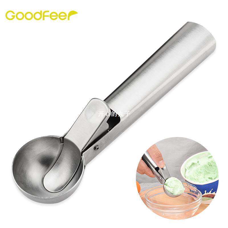 Stainless Steel Ice Cream Spoon Spherical Shape Fru