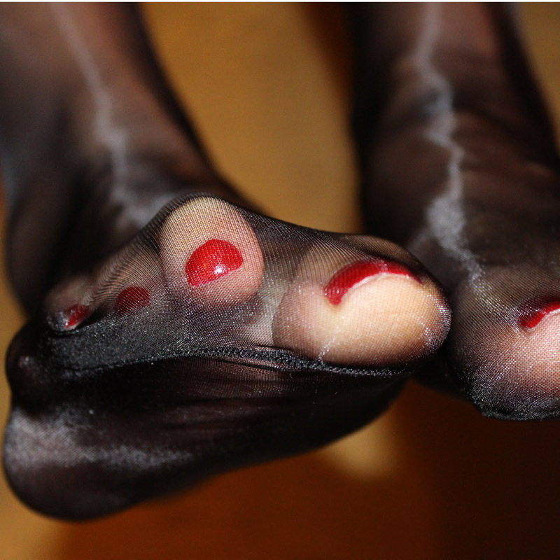 Thin 8D super shiny shiny reflective socks Silky one-line T crotch open crotch tight skinny legs Candy color tights