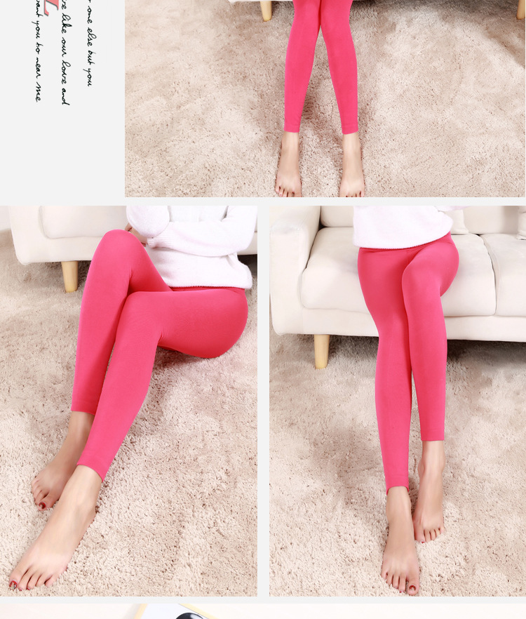 Thu đông 2018 cộng với quần legging nhung mỏng chải chuốt ấm áp bước chân quần quần đen một mảnh gợi cảm quần tất lót lông màu da