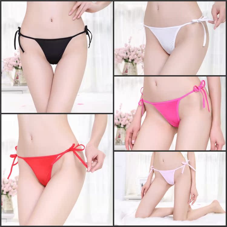 Sexy thong siêu thấp eo sexy dây đeo đơn giản cám dỗ T từ quần với đa màu siêu mỏng đồ lót liền mạch