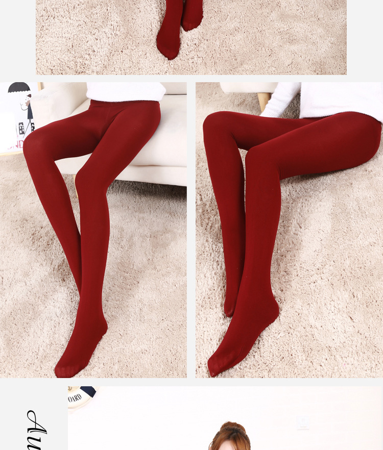 Thu đông 2018 cộng với quần legging nhung mỏng chải chuốt ấm áp bước chân quần quần đen một mảnh gợi cảm quần tất lót lông màu da