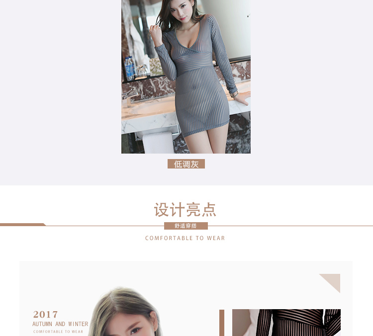 Phối cảnh neo mới chuyên nghiệp dành cho nữ văn phòng Vai trò OL lộ ngực V-cổ jumpsuit đồng phục quyến rũ gói hông váy đầm nhún eo
