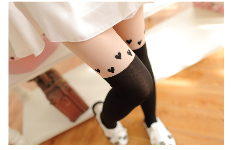 Dễ thương Harajuku phong cách vớ gầy khâu vớ giả cao đáy trên đầu gối đùi giả vớ pantyhose