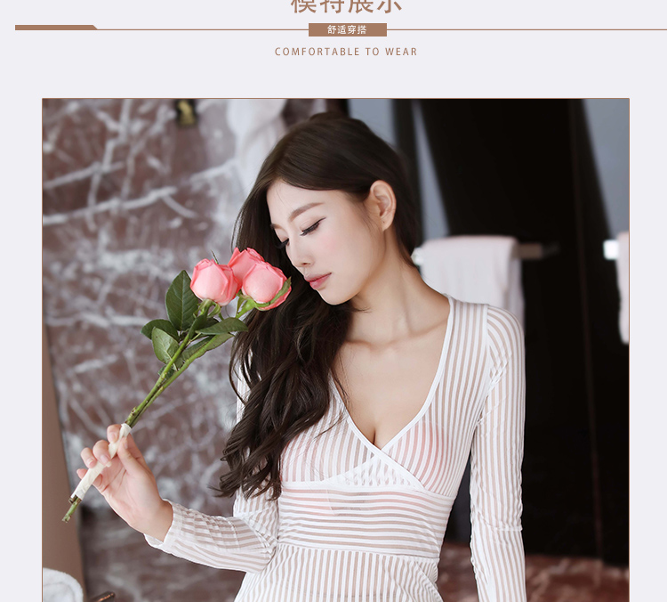 Phối cảnh neo mới chuyên nghiệp dành cho nữ văn phòng Vai trò OL lộ ngực V-cổ jumpsuit đồng phục quyến rũ gói hông váy đầm nhún eo
