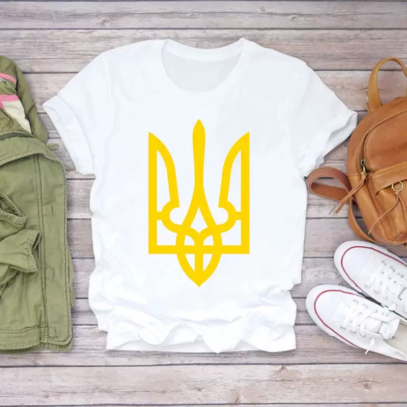 [Украина футболка украинская женская футболка Harajuku футболка 90-е]