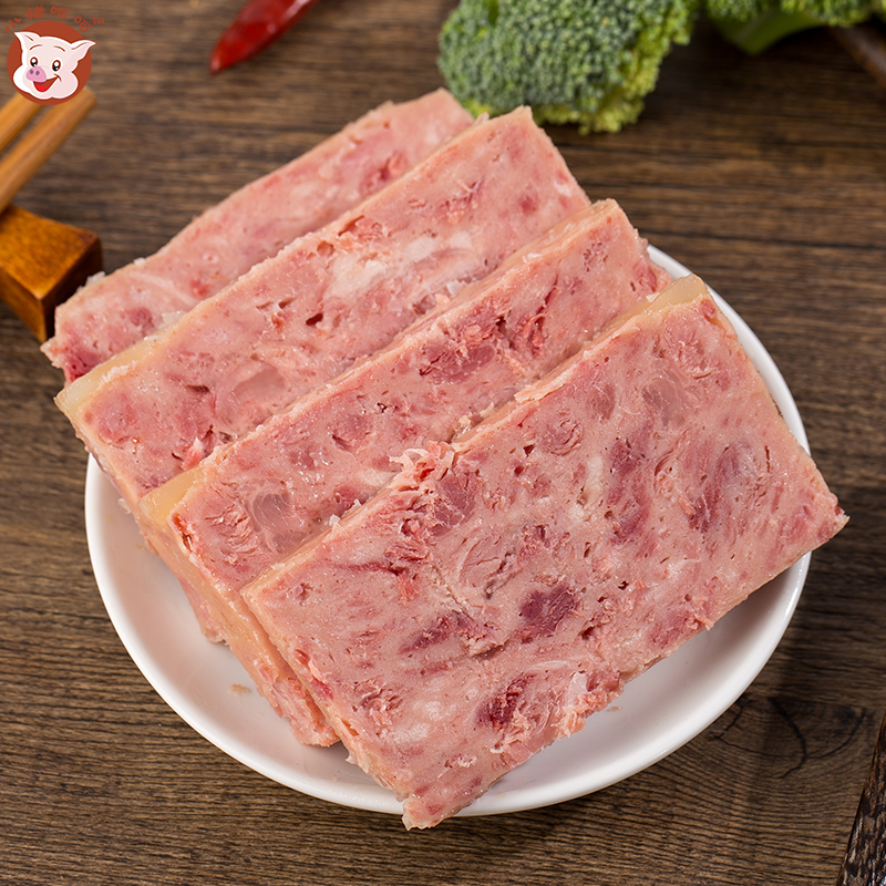 小猪呵呵 火腿午餐肉罐头 340g*2 猪肉含量≥90% 图1