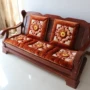 Dày sofa đơn đệm ba ghế sofa gỗ rắn đệm gỗ gụ băng ghế đệm đệm có thể tháo rời và có thể giặt đặc biệt thảm ghế