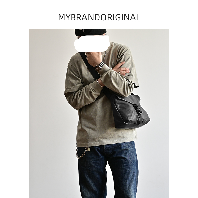 MYBRANDORIGINAL CALFSKIN CHEST BAG trend shoulder bag fashion male armpit bag FEMALE mobile phone bag D3033