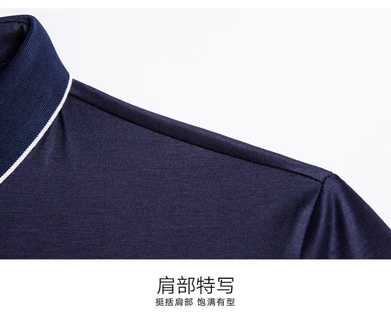 Chín động vật chăn nuôi áo thun nam Quần áo nam trung niên kinh doanh bình thường cotton cổ áo dây kéo polo mùa hè áo thun màu rắn - Áo phông ngắn Áo phông nam hàng hiệu