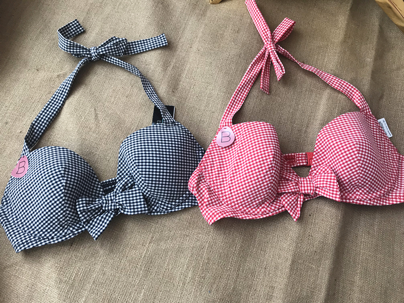 Nội 279 thu thập ngực hỗ trợ ngực đầy đủ busties treo cổ khóa bikini tops áo tắm áo ngực nữ mới