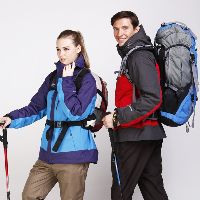 Outdoor Warm Assault machine Men's and women's three-in-one two sets windproof plus suede thickened jacket missing code breaking number