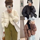 Белый зимний бейсбольный пуховик с пухом, куртка, 2025 года, свободный крой, подходит для подростков