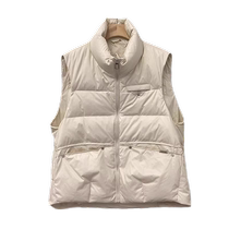 2024 Winter New Down Vest Womens Short Stand Collar European White Duck Down Popular Vest Fashionable Shoulder Vest