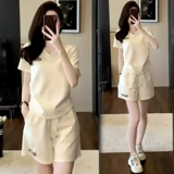 Спортивный комплект, модная летняя одежда, популярно в интернете, короткий рукав, подходит для подростков, для бега