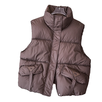 Popular 2024 Autumn and Winter New Solid Color Side Zipper Loose Cotton Clothes Sleeveless Vest Vest Women’s Waistcoat Outerwear