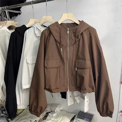 Толстовка с капюшоном, осенняя короткая куртка, подходит для подростков