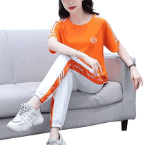 Womens Sportswear Suit 2024 Summer New Casual Fashion Two-piece Set Western Fashionable Age Reduction Hot Style Large Size