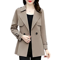 Windbreaker coat for women 2024 spring and autumn new coat mid-length petite top popular style womens thin large size