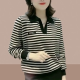 Осенний лонгслив для матери, футболка polo, в западном стиле