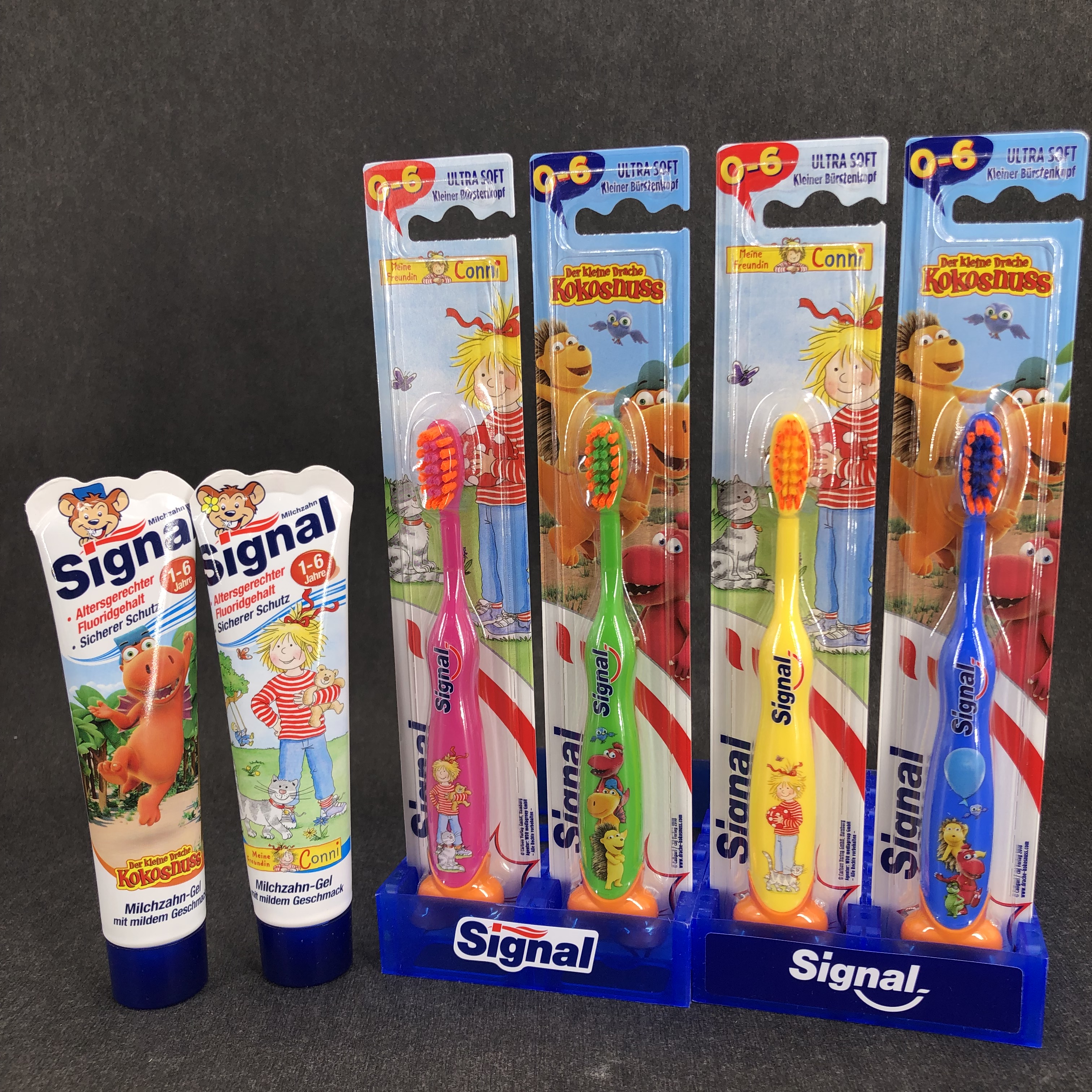 Germany imported Signal anti-decay solid teeth Fluorine-containing edible swallowable children's toothpaste toothbrush 1-6 years old