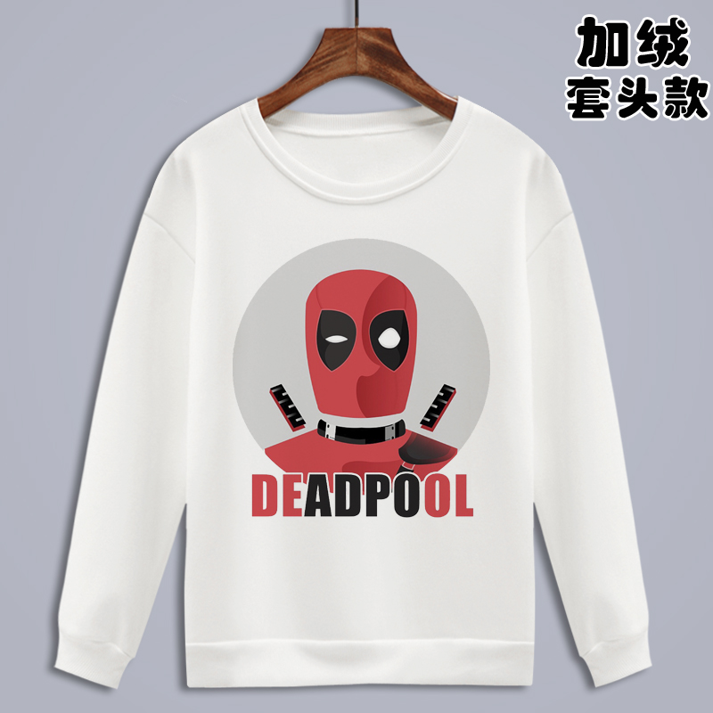 Bộ phim Marvel bảo vệ áo len nam dài tay Anime Deadpool xung quanh mùa thu và mùa đông phim hoạt hình nữ sinh hình dán one piece