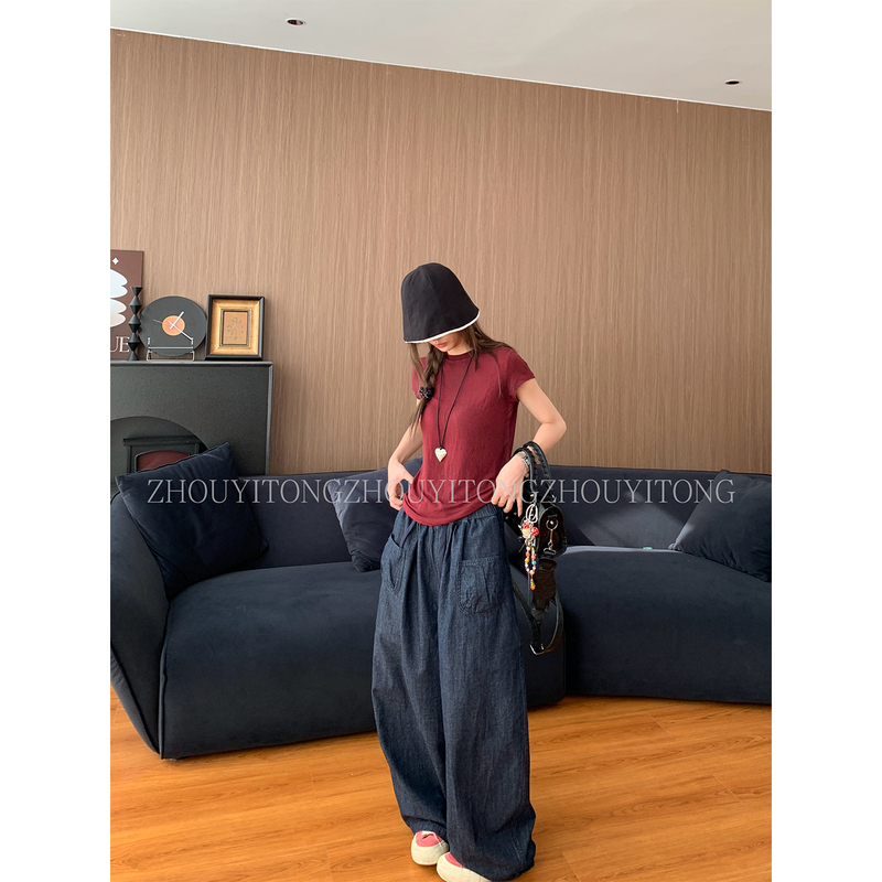 【Mask T-Shirt】Zhou Yitong's New Summer Style Niche Design, Skin-Friendly, Soft and Versatile Basic Mask T-Shirt for Women