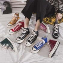  Spring and summer ins retro classic canvas shoes womens 1970s Hong Kong style street shot wild chic Korean version of Harajuku student board shoes