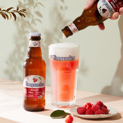 Hoegaarden福佳啤酒比利时风味玫瑰红精酿果味啤酒248ml*6瓶箱装