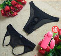 Lovers lingerie mens dew JJ Womens Open underwear sexy see-through transparent thong real night fire