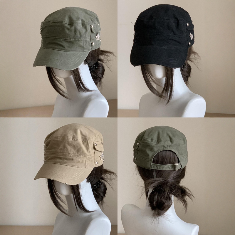 The Perfect Hat for Big Heads and Round Faces! Every Color Looks Great~ Workwear Style Sunshade Retro Denim Equestrian Hat for Women The Perfect Hat for Big Heads and Round Faces! Every Color Looks Great~ Workwear Style Sunshade Retro Denim Equestrian Hat for Women