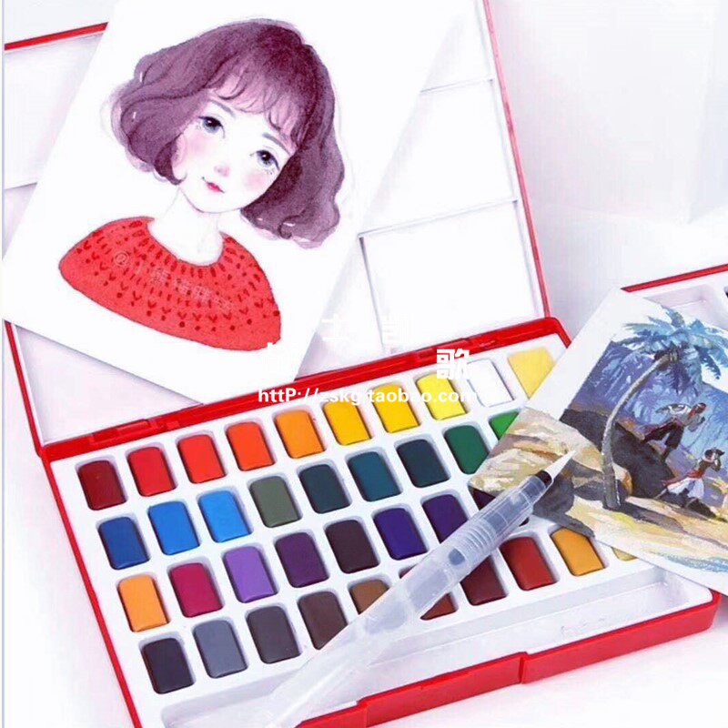 Faber & Faber Solid Watercolor Pigment 48 colors 36 colors 24 colors Solid watercolor pigment Solid pigment Iron box