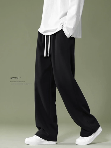 Осенние зимние штаны, свободный прямой крой