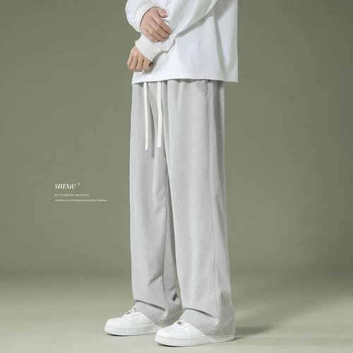 Мужские вельветовые осенние штаны, повседневные брюки для отдыха, в американском стиле, свободный прямой крой