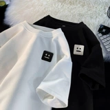 Трендовая брендовая летняя футболка с коротким рукавом для школьников, оверсайз, подходит для подростков